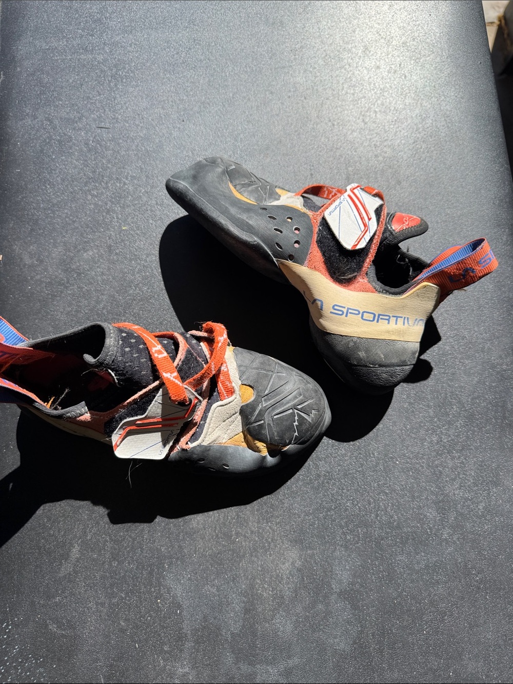 La Sportiva Solutions Orange and Black Climbing Shoes
